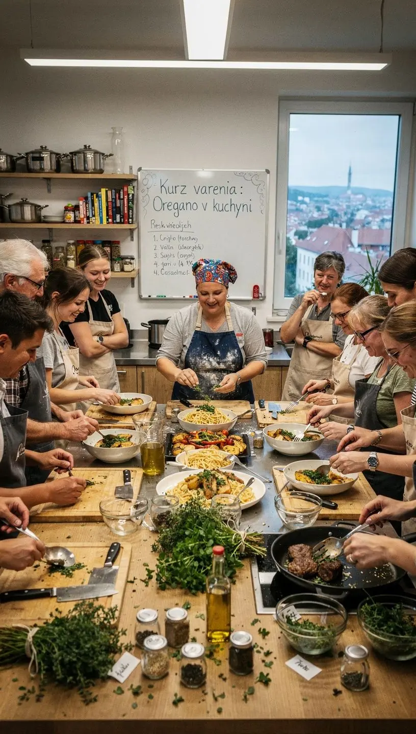 Sušené listy oregana v sklenenej nádobe s etikettou