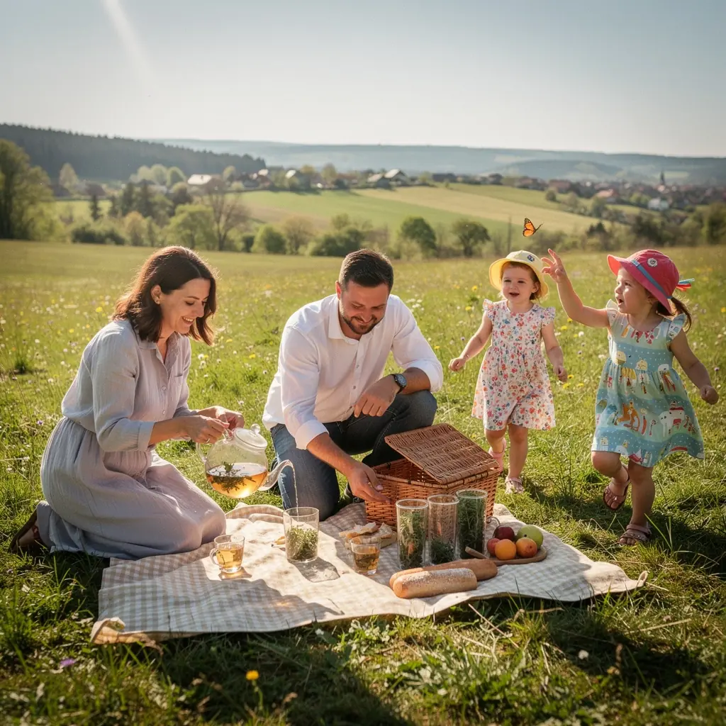 Zelené oregánové listy na pozadí so slnečnými lúčmi